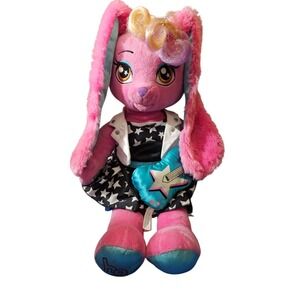 Build A Bear Honey Girl 20" Rockstar With  Guitar bunny Plush